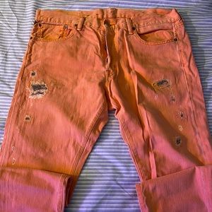 Denim & Supply distressed slim fit jean